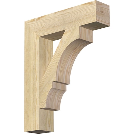 Ekena Millwork Balboa Block Rough Sawn Bracket, Douglas Fir, 4"W x 18"D x 22"H BKT04X18X22BOA05RDF